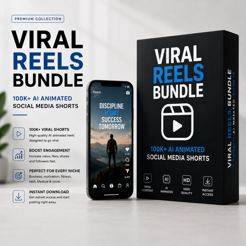 Viral Reels Bundle: 100K+ AI Animated Social Media Shorts