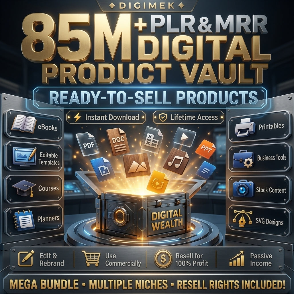 85M+ Ultimate PLR MRR Digital Bundle: Ready-to-Sell Products